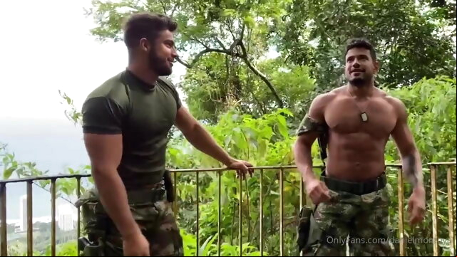 Military Guys gay porno bareback  big cock daddy